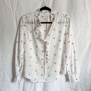 Rebecca Taylor LA VIE blouse with embroidered flowers